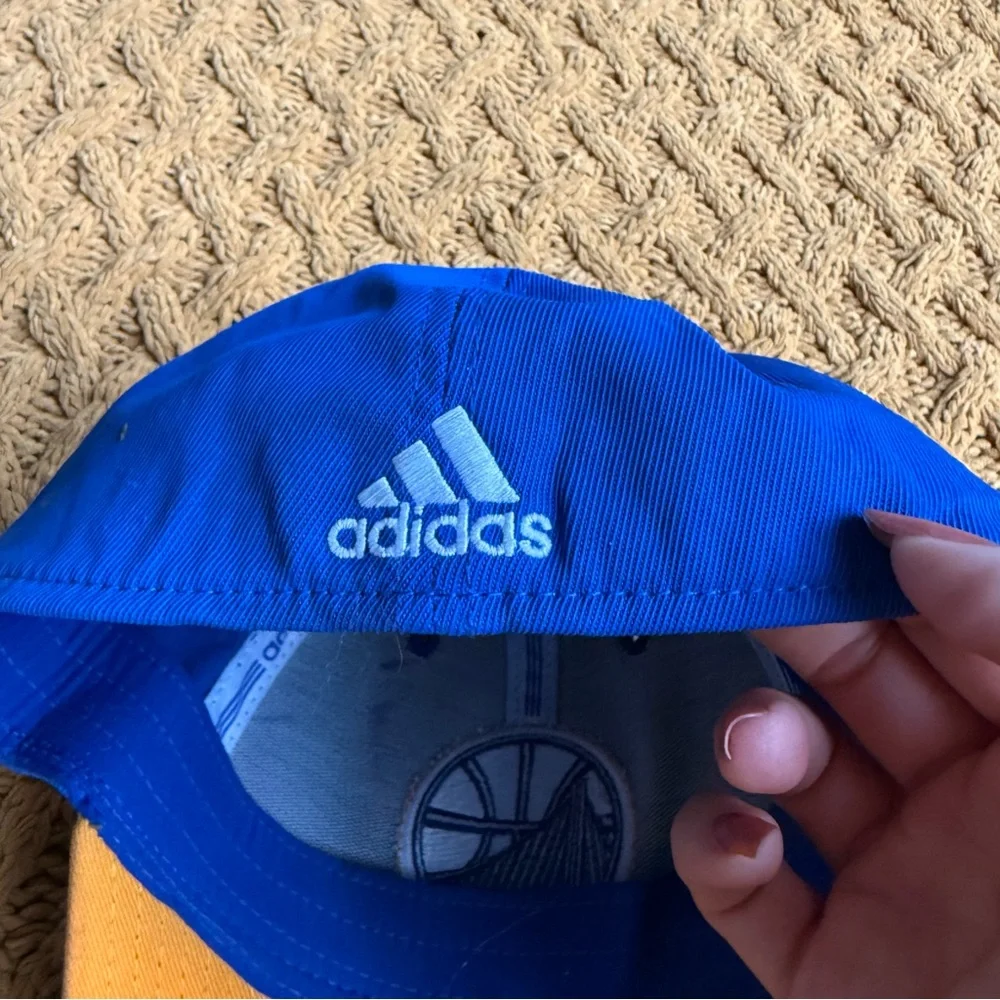 Golden State Warriors Blue Yellow adidas Fitted‎ Cap Hat - Size: L/XL Fitmax